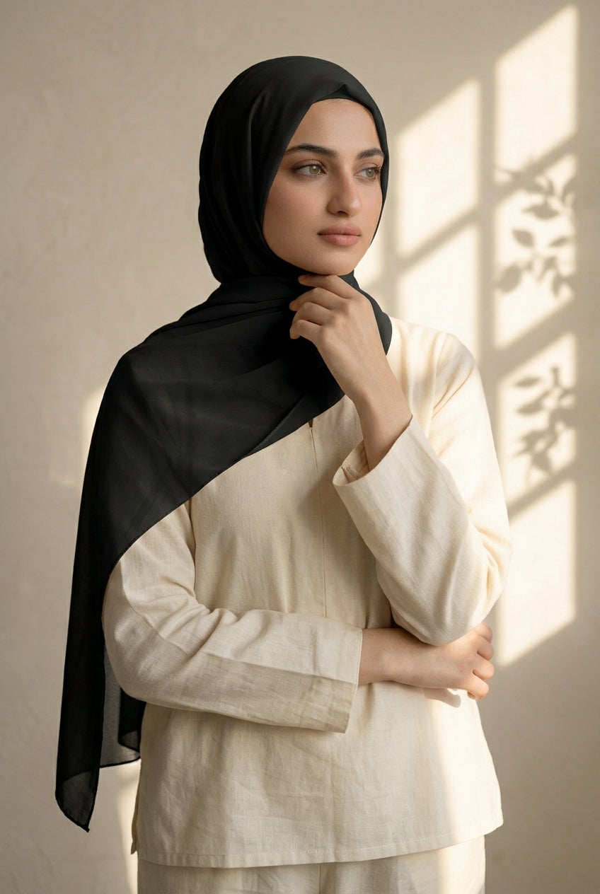 Chiffon Bubble - Black
