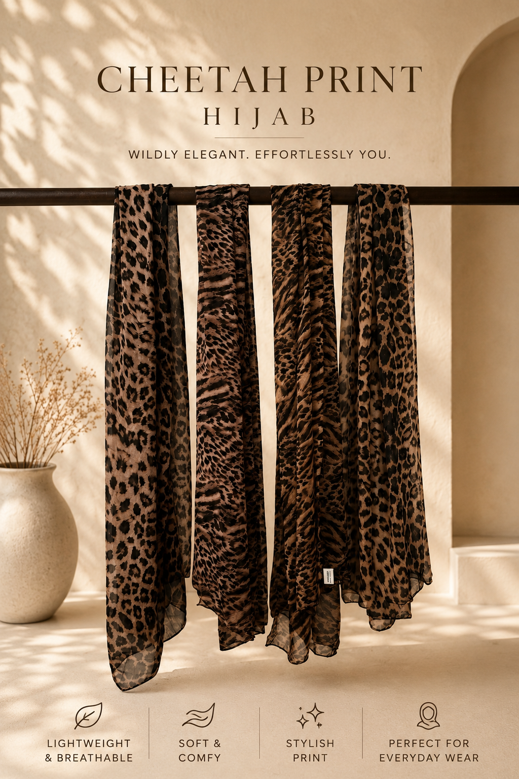 Cheetah Print Hijab