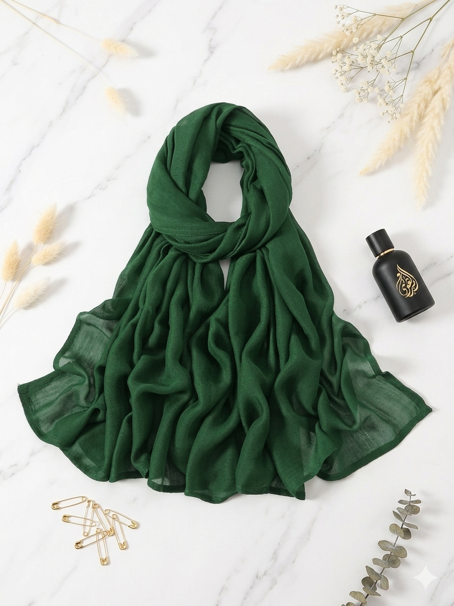 Modal Hijab - Dark Green