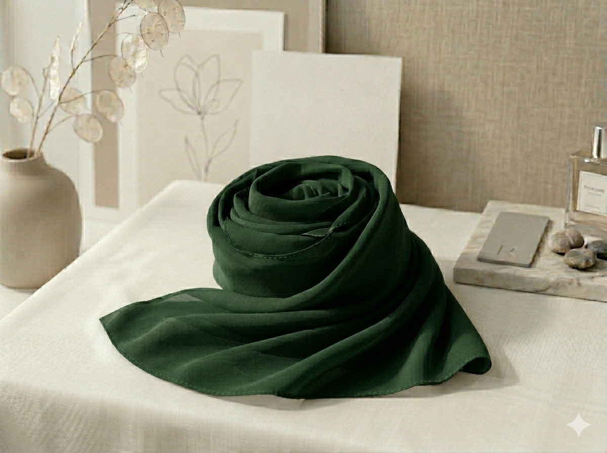 Chiffon Bubble - Dark Green