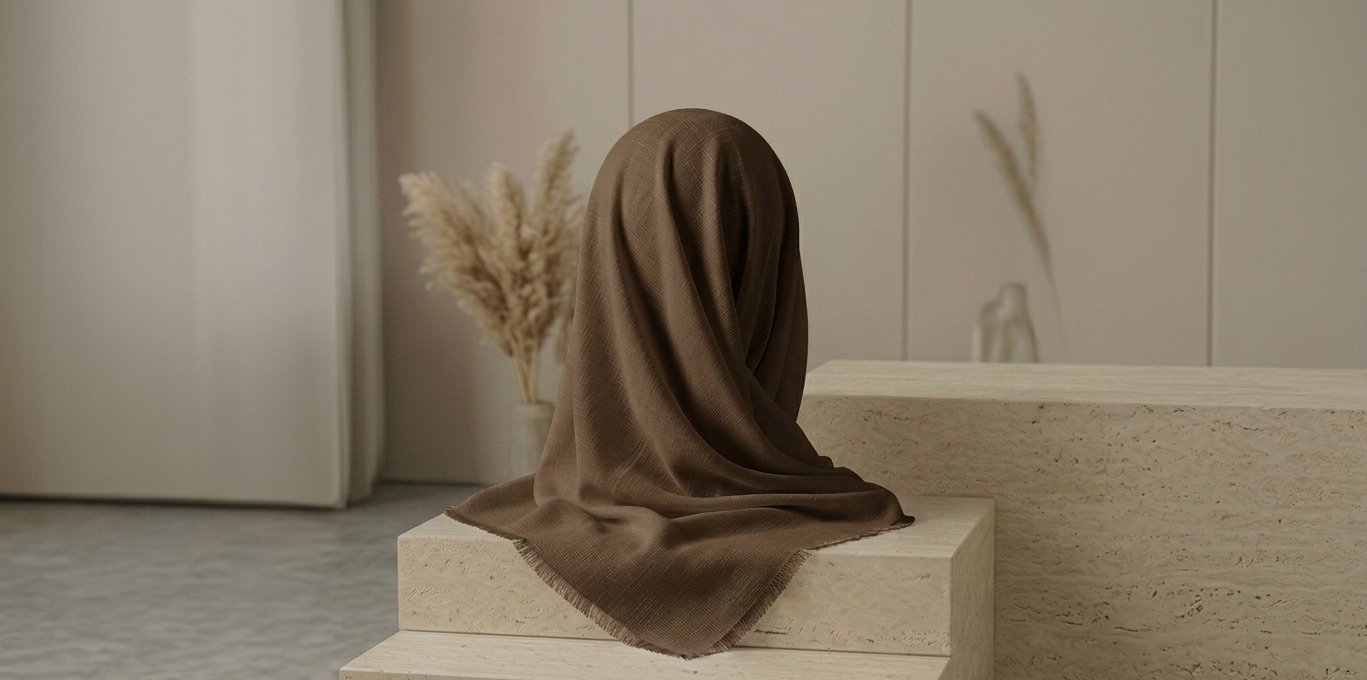 Turkish Lawn Hijab - Coffee Brown