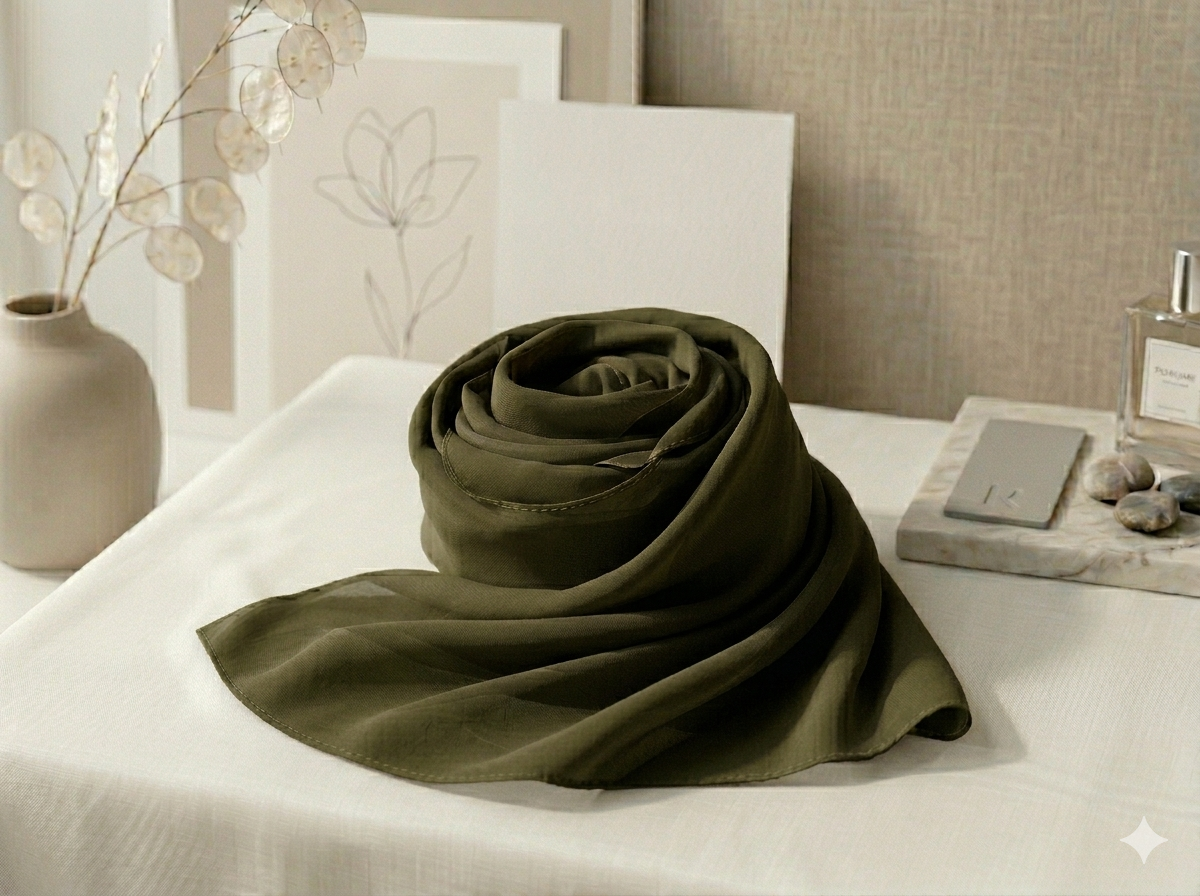 Chiffon Bubble - Dark Olive