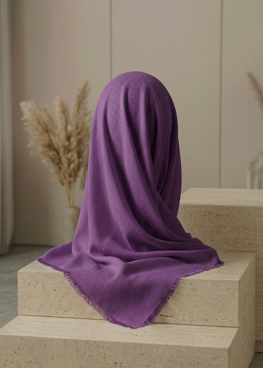 Turkish Lawn Hijab - Purple