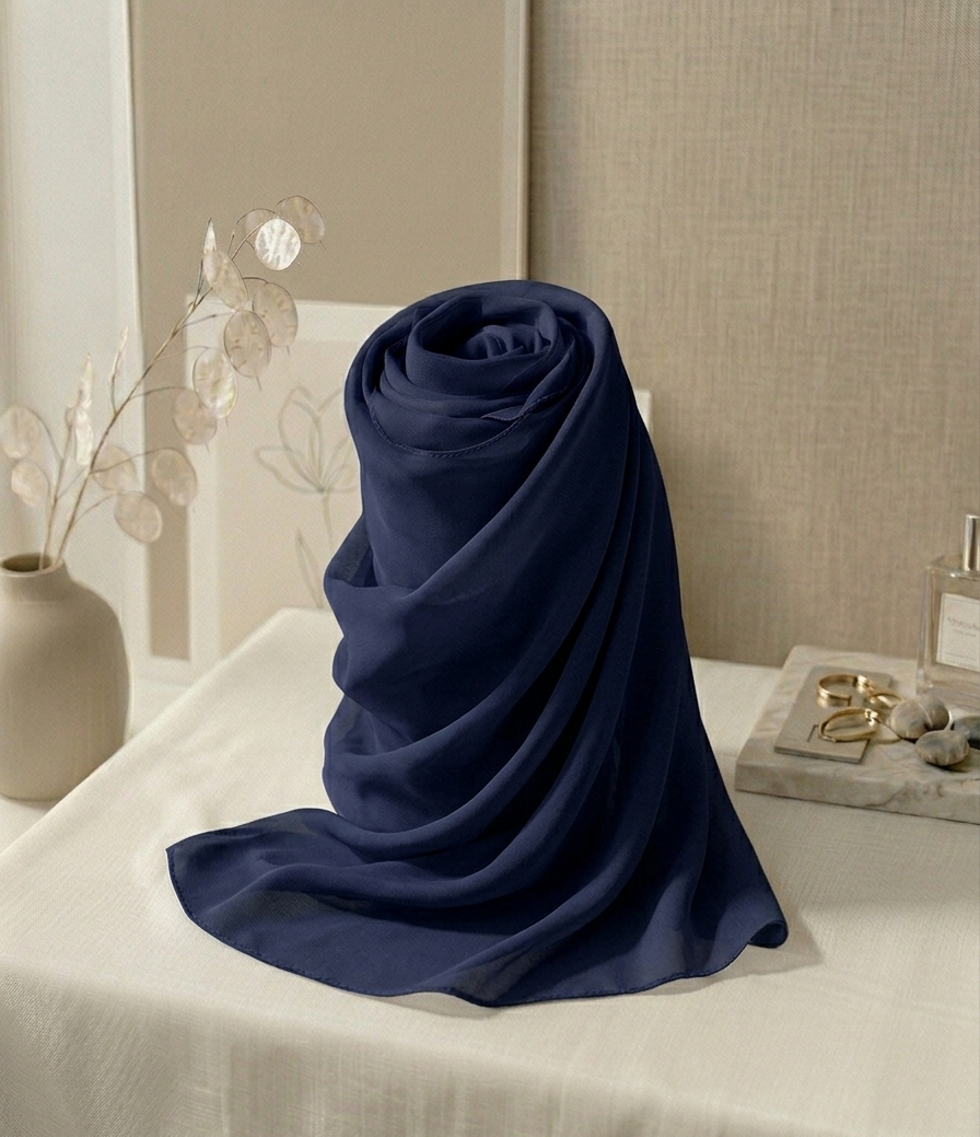Chiffon Bubble - Navy