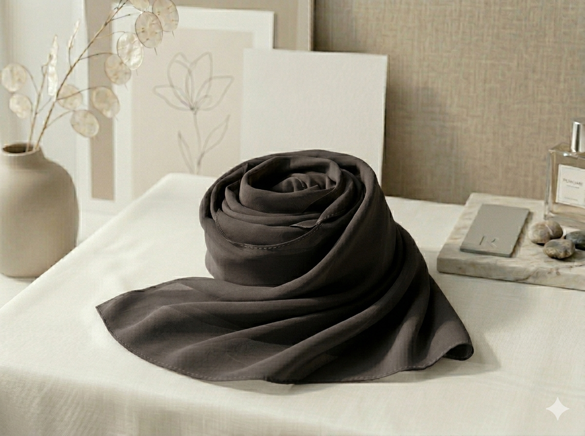 Chiffon Bubble - Charcoal Grey