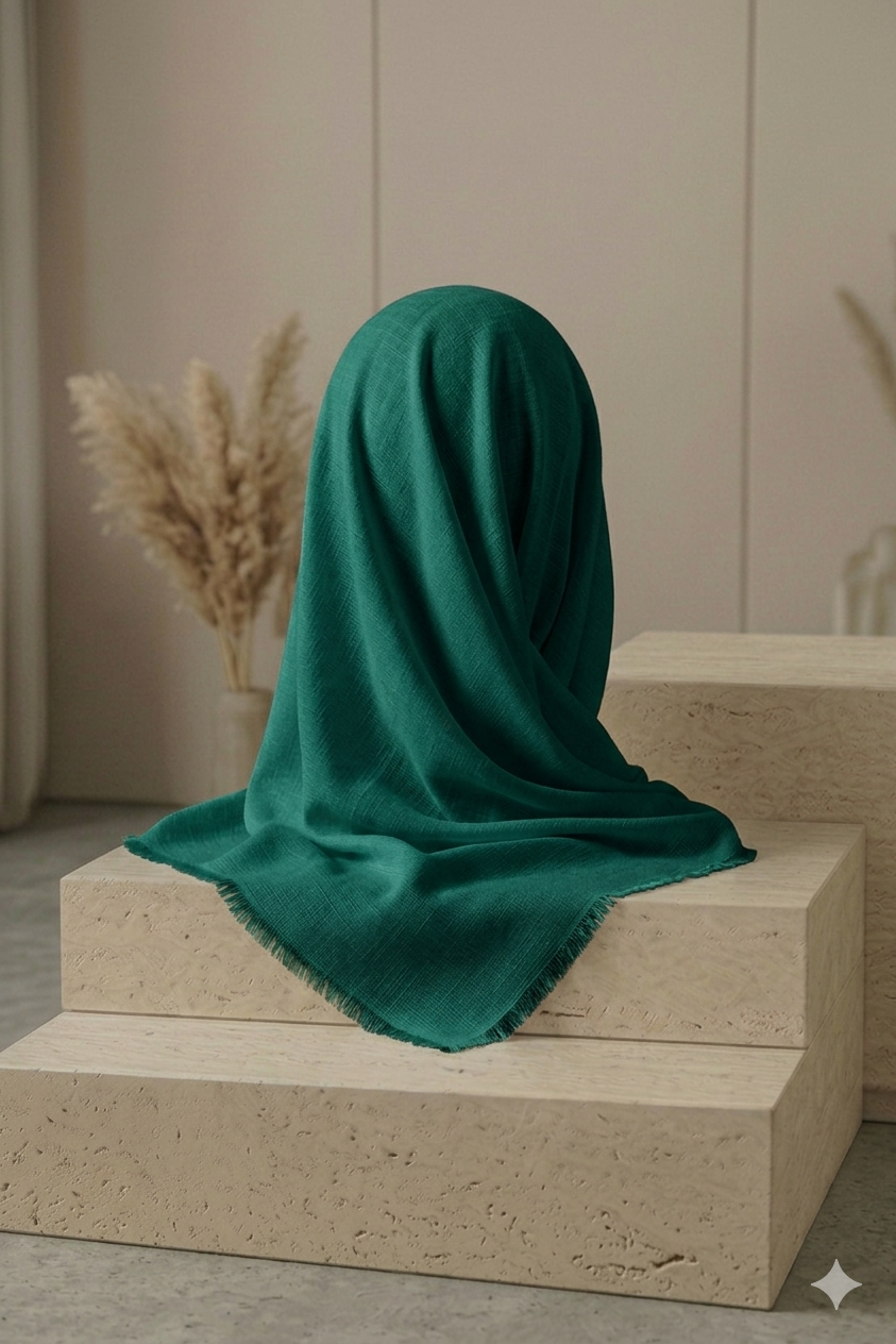 Turkish Lawn Hijab - Teal