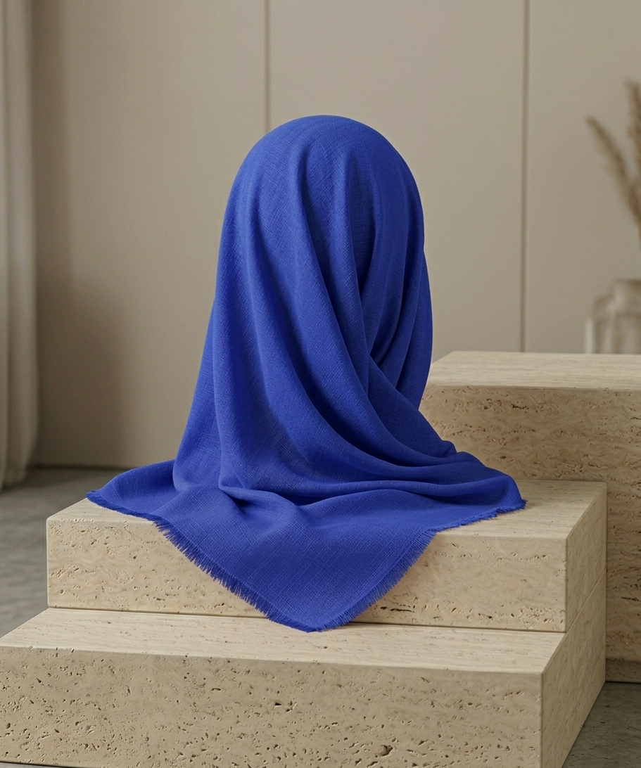 Turkish Lawn Hijab - Royal Blue