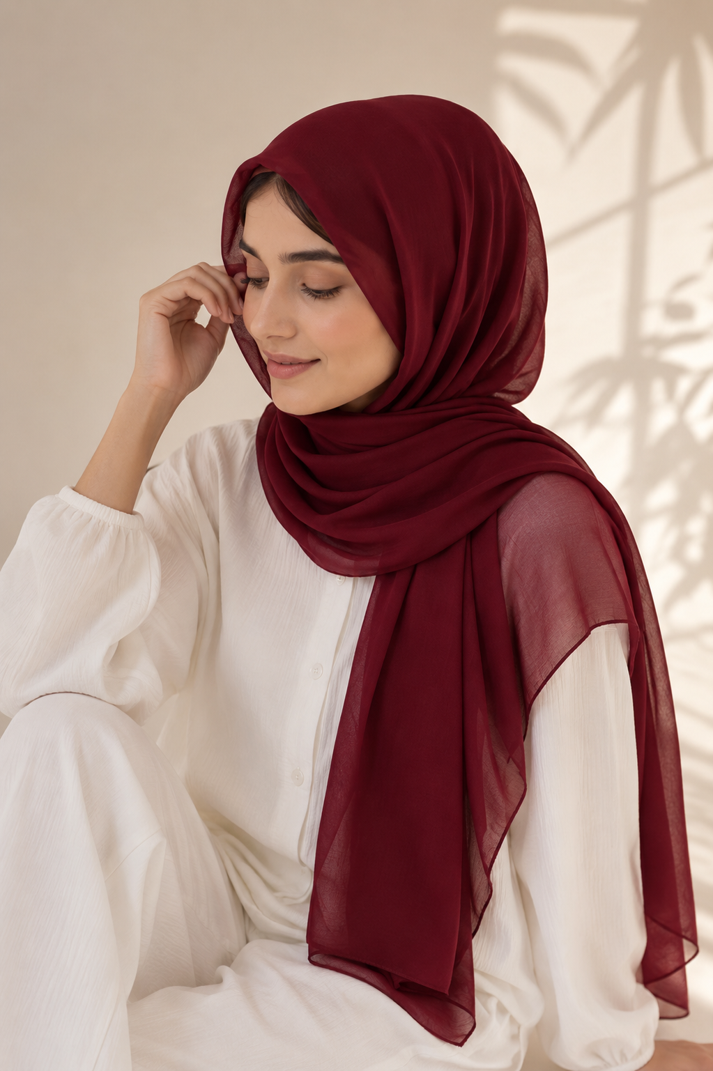 Chiffon Bubble - Maroon