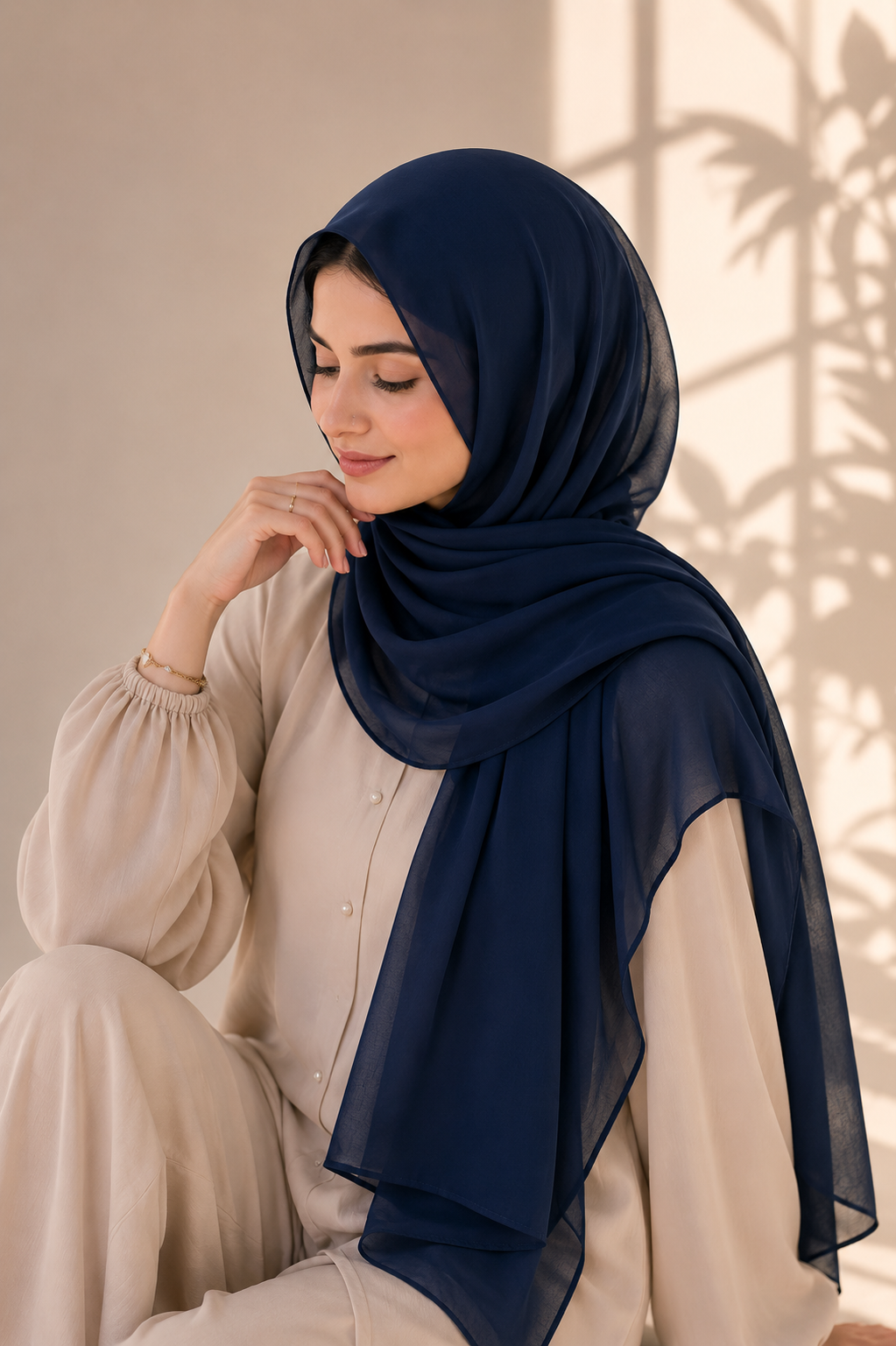 Chiffon Bubble - Navy