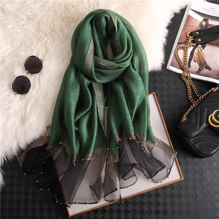 Festive Organza Hijab - Green