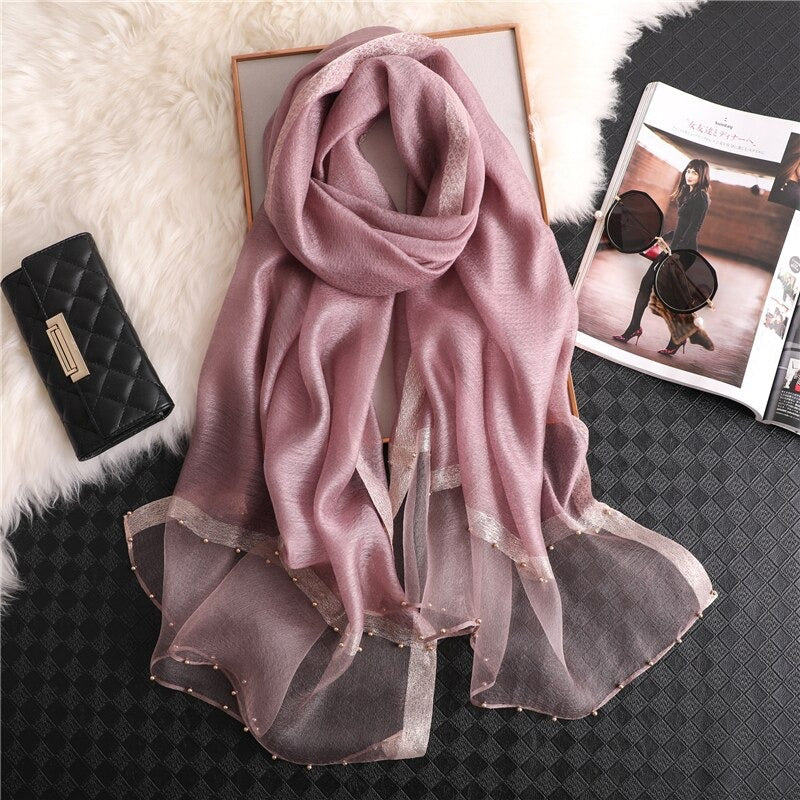 Festive Organza Hijab - Blush
