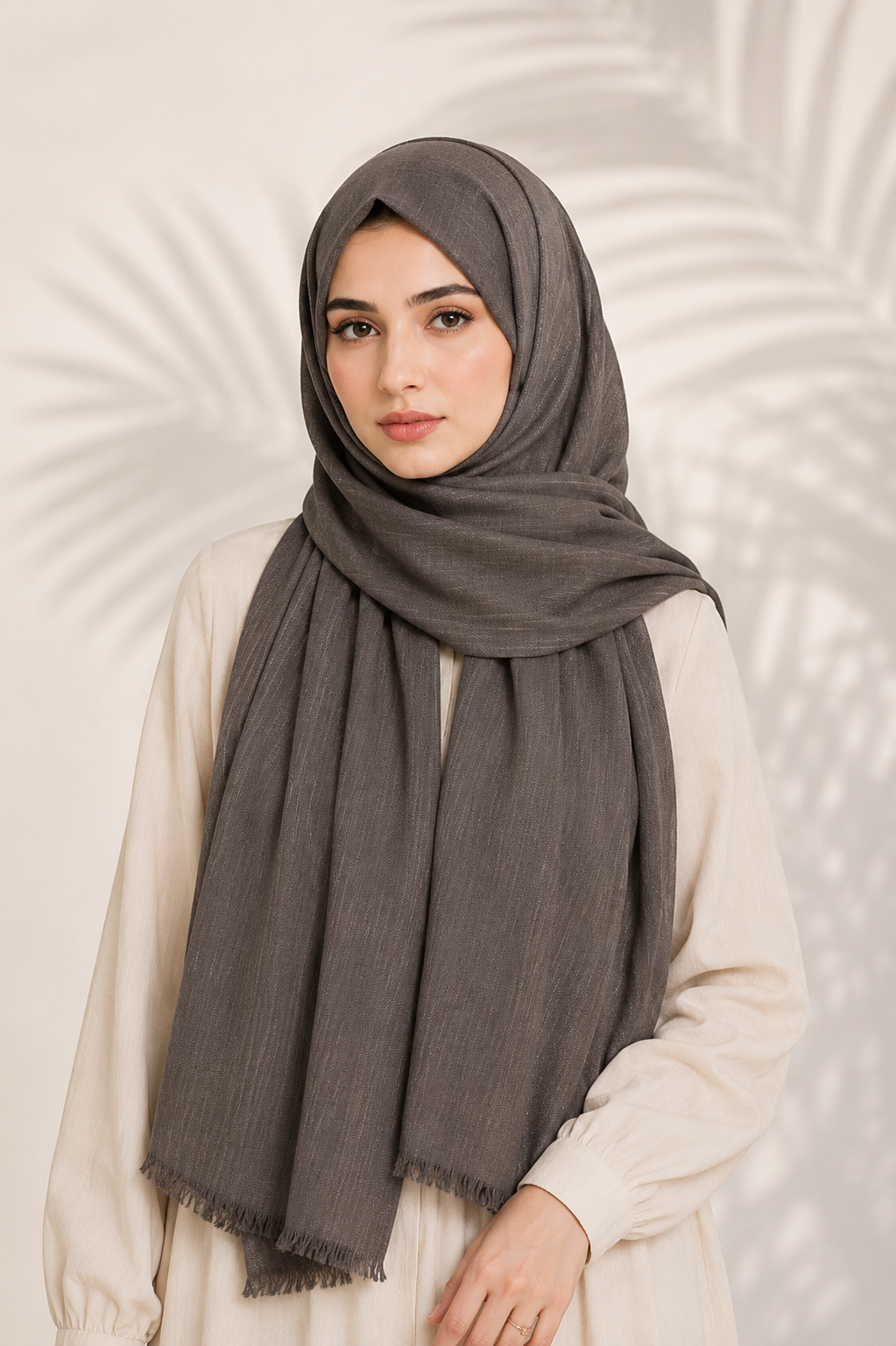 Turkish Lawn Hijab - Charcoal