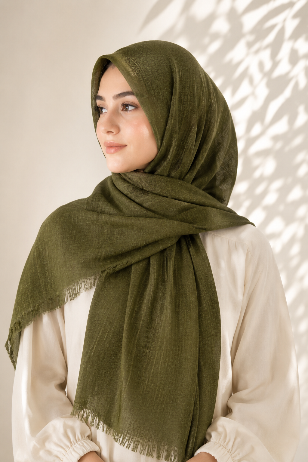 Turkish Lawn Hijab - Olive