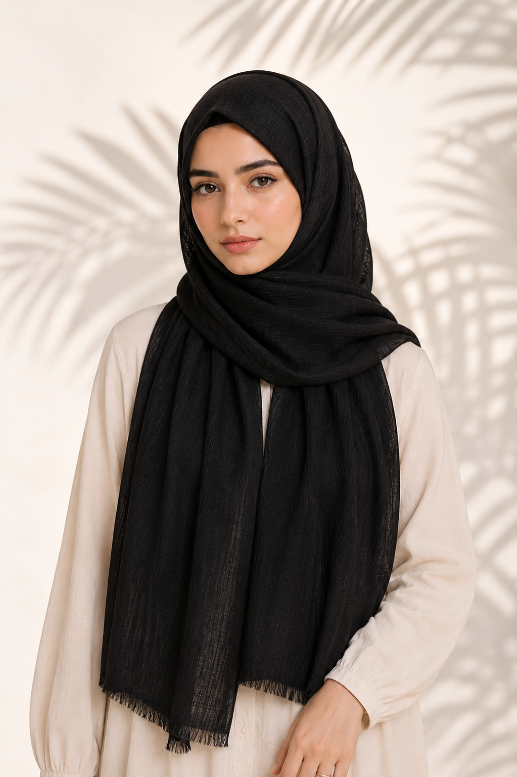 Turkish Lawn Hijab - Black