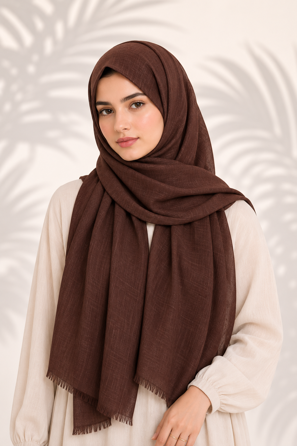 Turkish Lawn Hijab - Coffee Brown