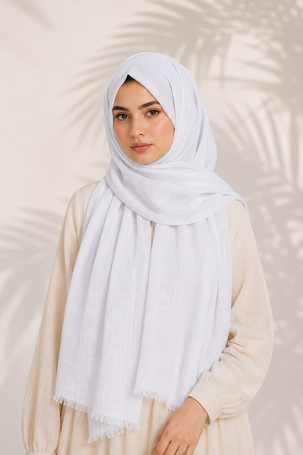 Turkish Lawn Hijab - White