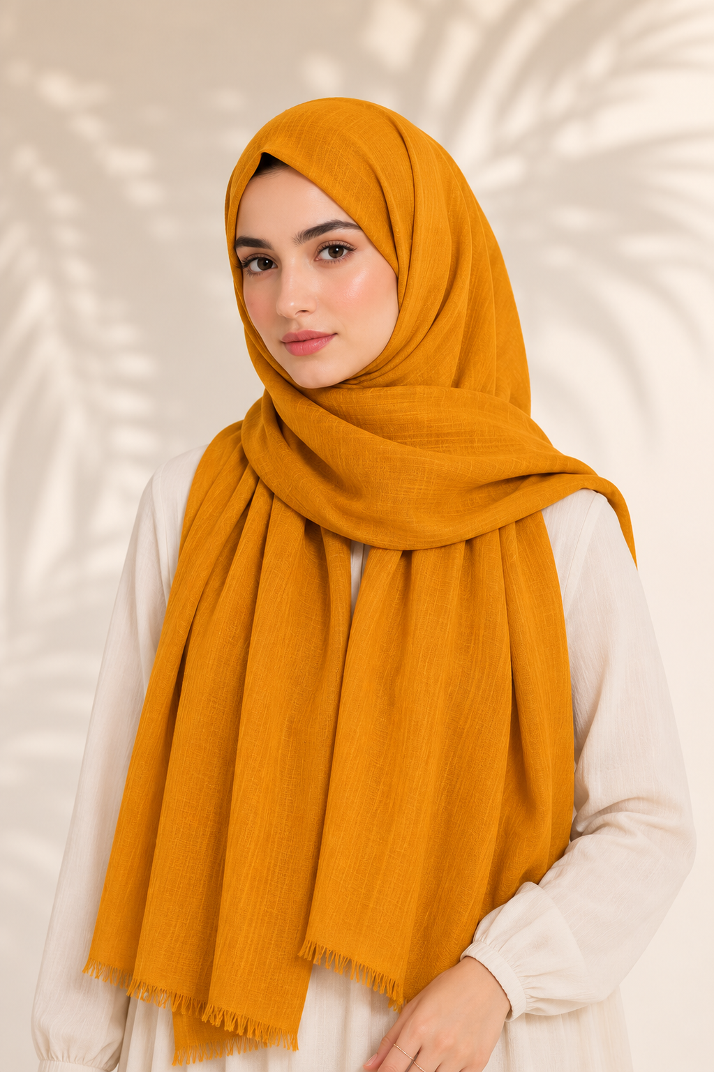 Turkish Lawn Hijab - Yellow